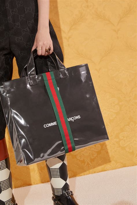 gucci comme des garcons collab|COMME des GARÇONS & Gucci's Collaborative Tote Bag .